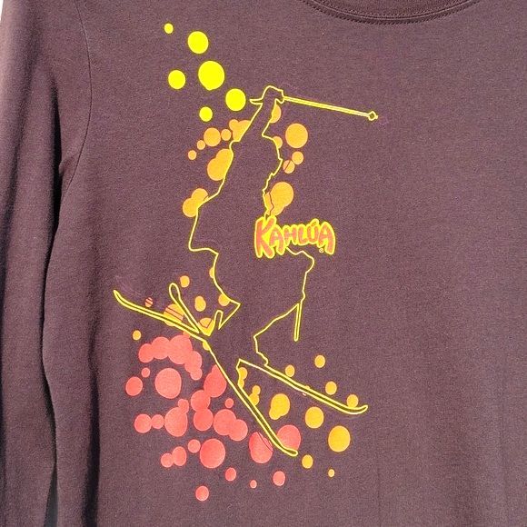 BELLA Brown Long Sleeved Cotton Kahlua Skier Shirt size Large - Picture 12 of 15